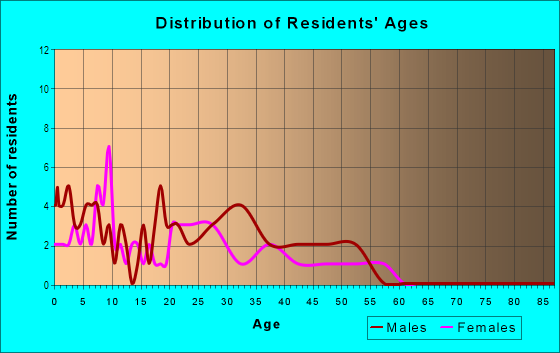 Age and Sex of Residents in Hamner's W E Pine Vista in Tampa, FL