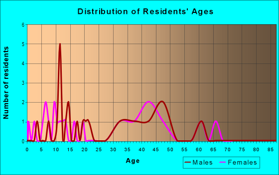 Age and Sex of Residents in Montana City in Tampa, FL