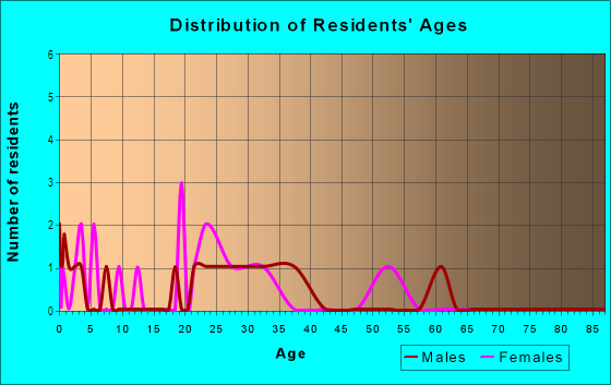Age and Sex of Residents in Oak Bridge Run Condo in Tampa, FL