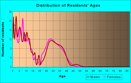 Age and Sex of Residents in Cecil Field Naval Air Station in Jacksonville, FL