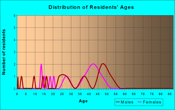 Age and Sex of Residents in Pershing Park in Tampa, FL