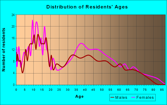 Age and Sex of Residents in Del Rio Estates in Tampa, FL