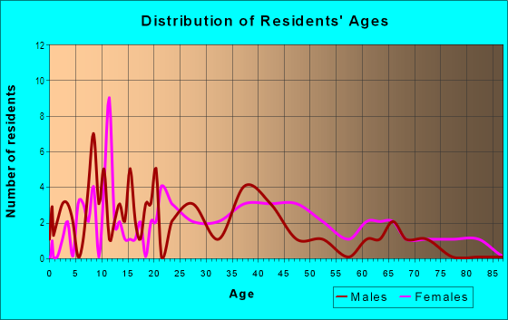 Age and Sex of Residents in Temple Valley Estates in Tampa, FL