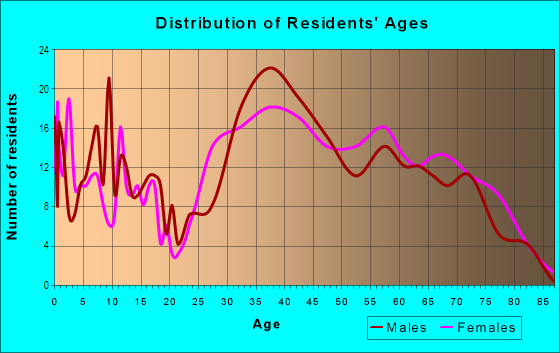 Age and Sex of Residents in Bay Crest Park in Tampa, FL