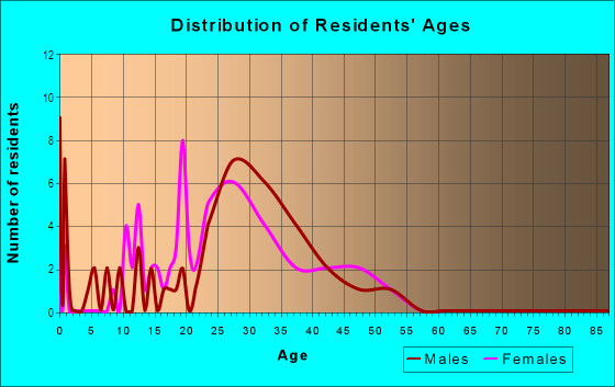 Age and Sex of Residents in Park City in Tampa, FL