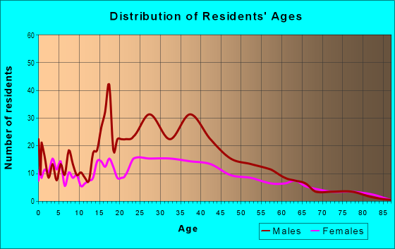 Age and Sex of Residents in Drew Park in Tampa, FL