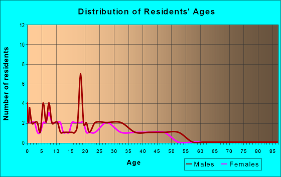 Age and Sex of Residents in Arrowhead in Immokalee, FL