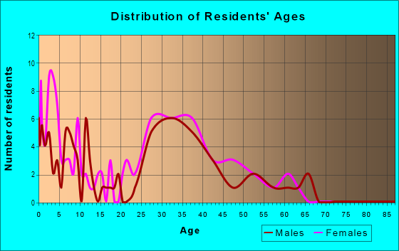 Age and Sex of Residents in Stagecoach Village in Land O Lakes, FL