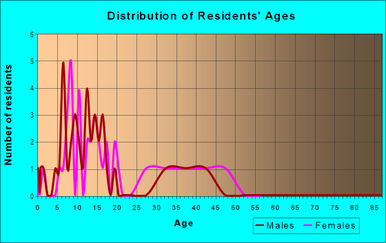 Age and Sex of Residents in Joy Estates in Lady Lake, FL