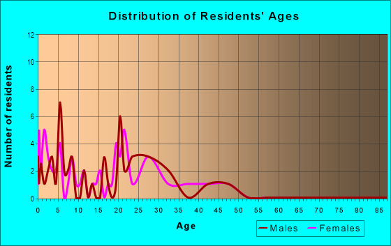 Age and Sex of Residents in Central Village in Springdale, AR