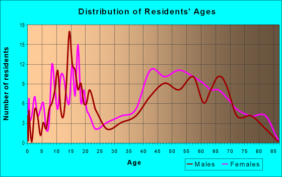 Age and Sex of Residents in Suburban Heights in Gainesville, FL