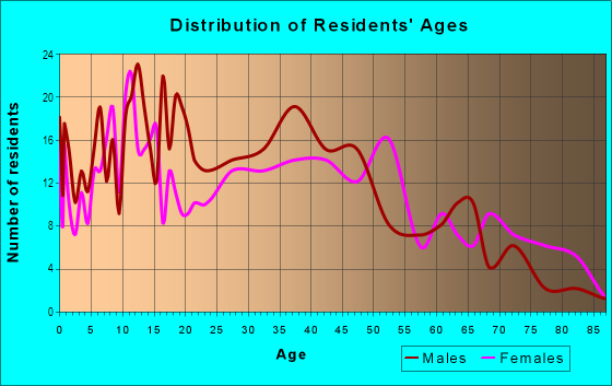 Age and Sex of Residents in Poinciana Park in West Palm Beach, FL
