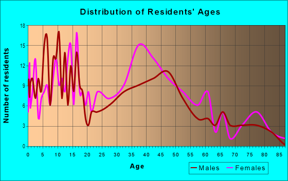 Age and Sex of Residents in 49th Street in Saint Petersburg, FL