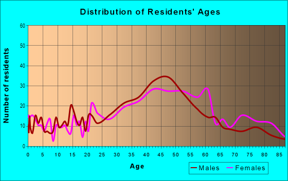 Age and Sex of Residents in Art District in Saint Petersburg, FL