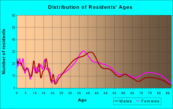 Age and Sex of Residents in Palma Ceia West in Tampa, FL
