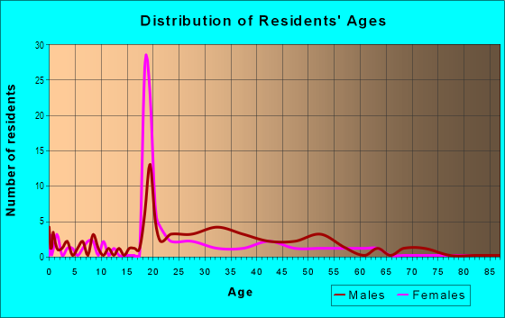 Age and Sex of Residents in Downtown in Tampa, FL