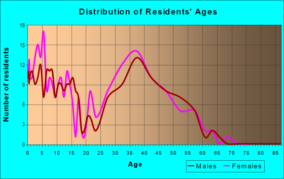 Age and Sex of Residents in Cory Lake Isles in Thonotosassa, FL