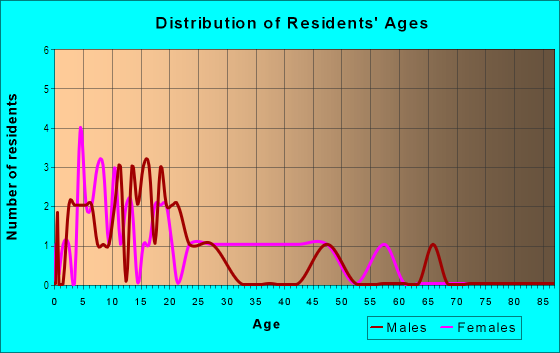 Age and Sex of Residents in Lakeview Park in Frostproof, FL