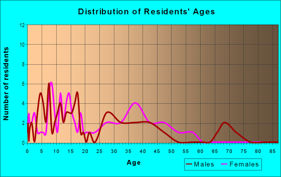 Age and Sex of Residents in Village of Orangewood in Polk City, FL