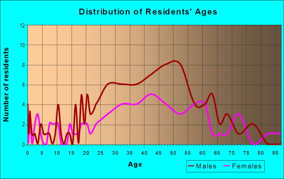 Age and Sex of Residents in Upper Duval in Key West, FL