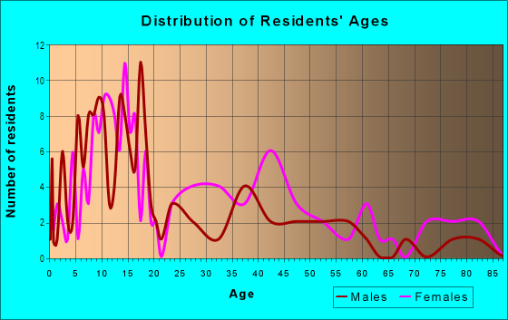 Age and Sex of Residents in Floral Park in Miami, FL