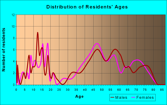 Age and Sex of Residents in East Linden Estates in Spring Hill, FL