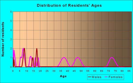 Age and Sex of Residents in Ridge Man Leisure Home in Dade City, FL