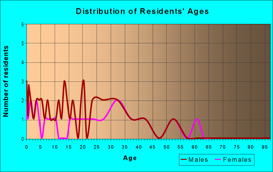 Age and Sex of Residents in Sugar Creek in Plant City, FL