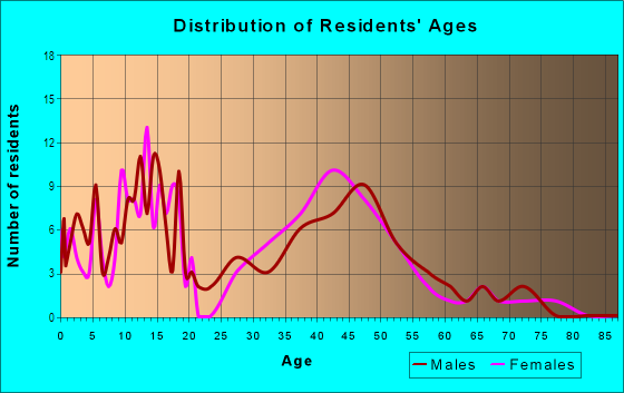 Age and Sex of Residents in Timber Pond in Brandon, FL