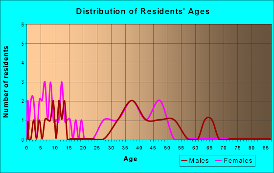 Age and Sex of Residents in Clubhouse Estates At Summerfield in Riverview, FL