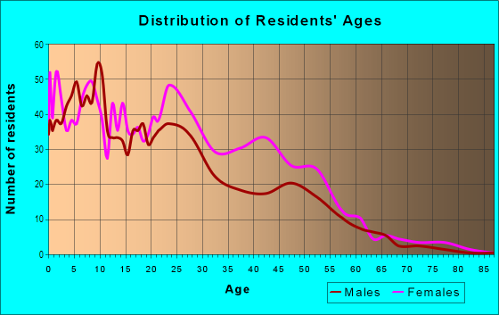 Age and Sex of Residents in Spring Valley in Atlanta, GA