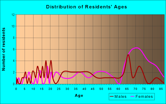 Age and Sex of Residents in East Atlanta Village in Atlanta, GA
