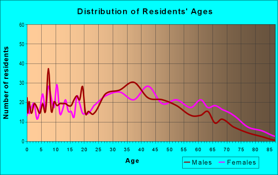 Age and Sex of Residents in East Lake in Atlanta, GA