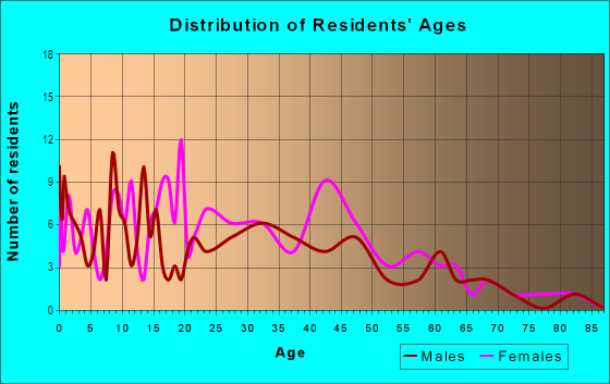 Age and Sex of Residents in Bingville in Savannah, GA