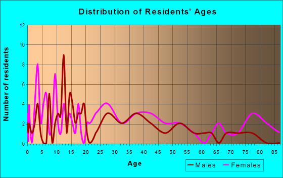 Age and Sex of Residents in Chippewa in Savannah, GA