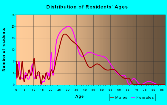 Age and Sex of Residents in Dunwoody Plantation in Atlanta, GA