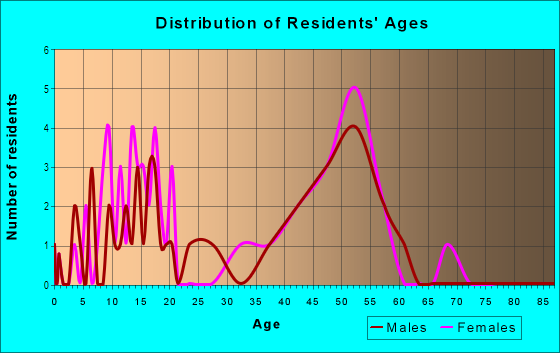 Age and Sex of Residents in Camelot South in Des Moines, IA