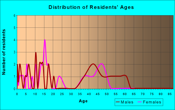 Age and Sex of Residents in North Twin View Heights in Solon, IA