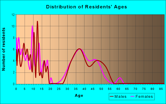 Age and Sex of Residents in Windsor Ridge in Iowa City, IA