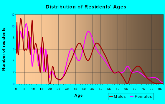 Age and Sex of Residents in Old Town South in Western Springs, IL