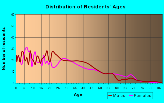 Age and Sex of Residents in Alta Vista Gardens in West Chicago, IL