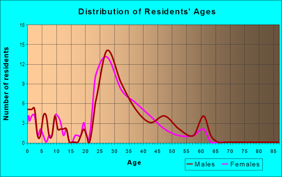 Age and Sex of Residents in Village Green in Warrenville, IL