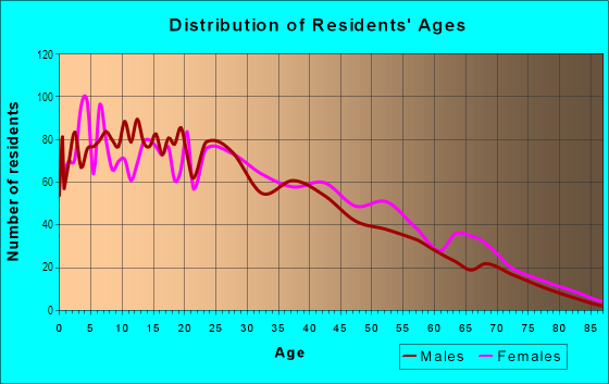 Age and Sex of Residents in West Village in Maywood, IL