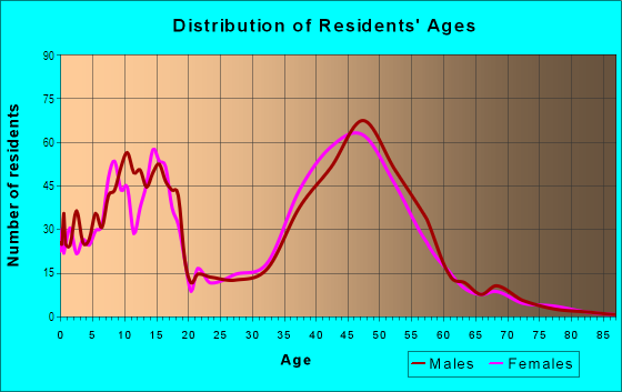 Age and Sex of Residents in Rabbit Creek in Anchorage, AK