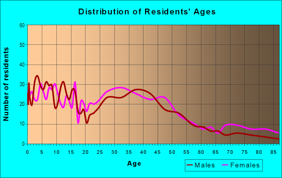Age and Sex of Residents in North End Square in Rockford, IL