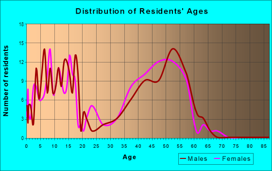 Age and Sex of Residents in Huntington Estates in Naperville, IL
