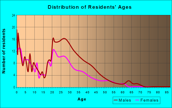 Age and Sex of Residents in Chieftain Village in Chandler, AZ