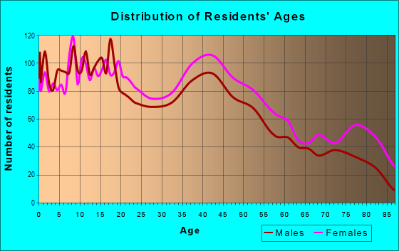 Age and Sex of Residents in Bethel Welborn in Kansas City, KS