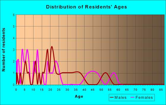 Age and Sex of Residents in River West in Wichita, KS
