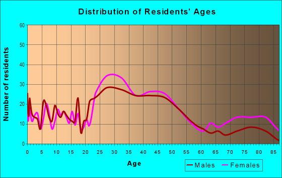 Age and Sex of Residents in Navarre in New Orleans, LA